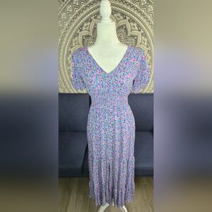 Key Hole Back Floral Maxi Dress